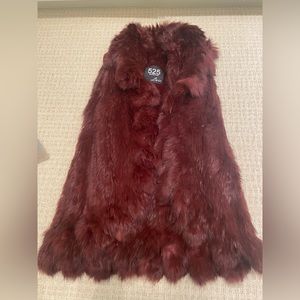 525 America, New with tags, rabbit fur vest, size XS